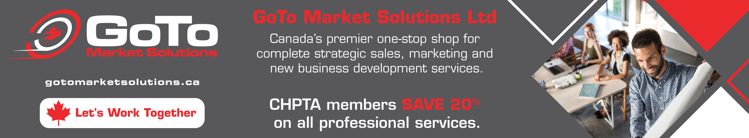 Goto Market Solutions, click to save 20% on all professional services.